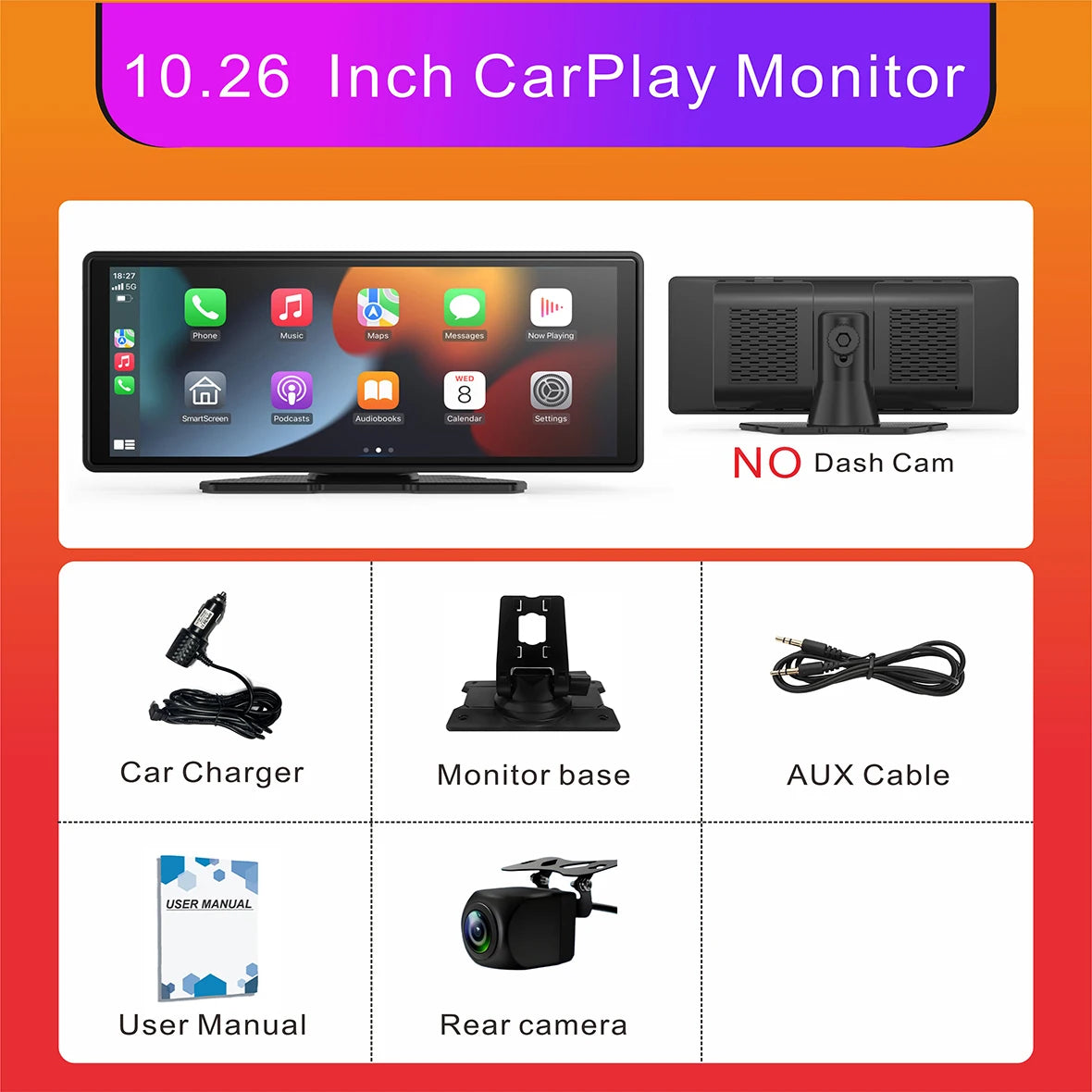 Portable Wireless CarPlay & Android Auto Screen