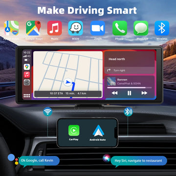 Portable Wireless CarPlay & Android Auto Screen